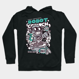 Retro Cereal Box Robot Crunch // Junk Food Nostalgia // Cereal Lover Hoodie